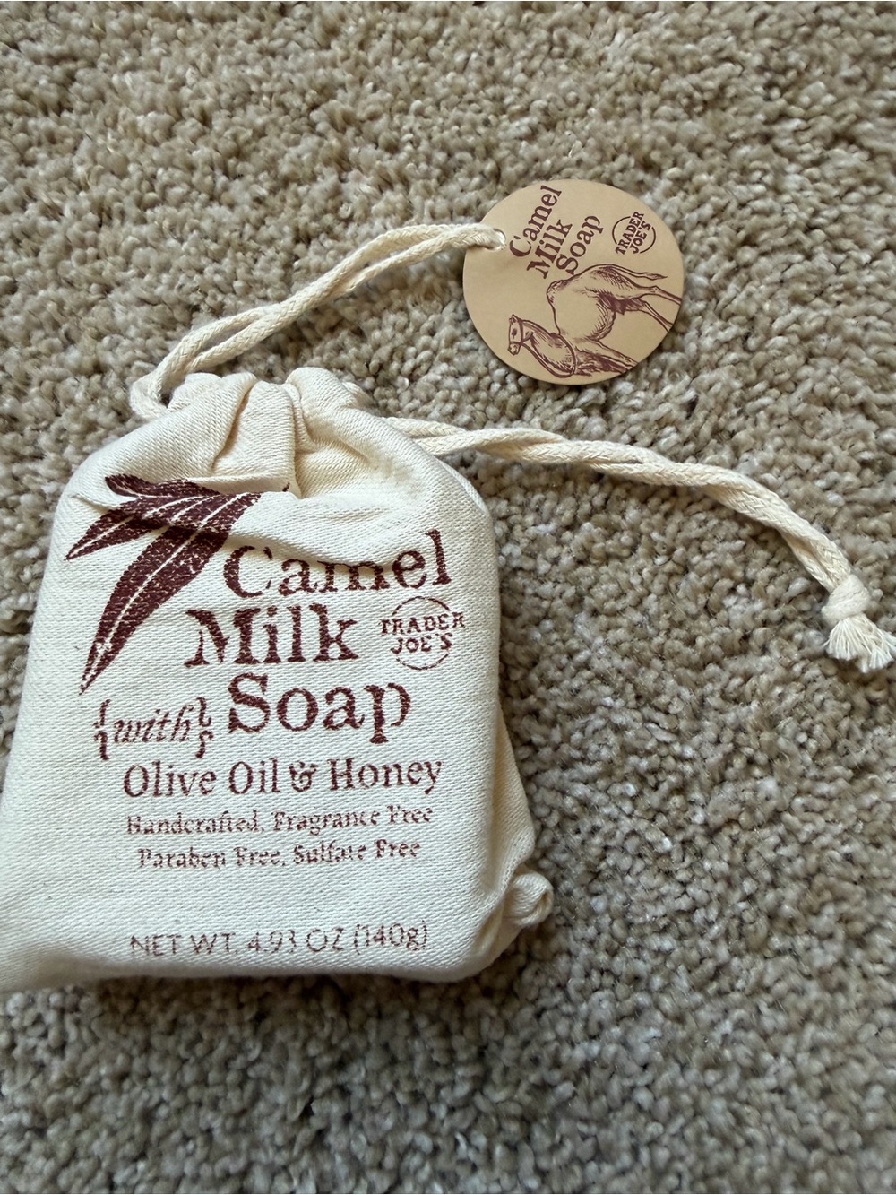 NEW Trader Joe's Camel Milk Soap - Olive Oil & Honey Fragrance Free
